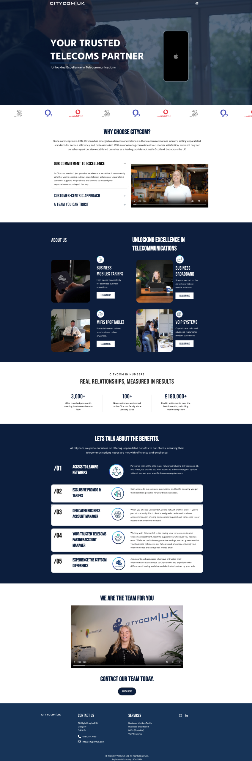City Media website design project